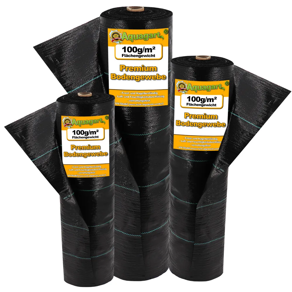 56 m² tissu de sol, film anti-mauvaises herbes, film de paillage, 100 g, 1,65 m de large