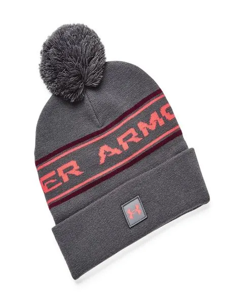 Bonnet Homme UA MEN S HALFTIME POM BEANIE Gris