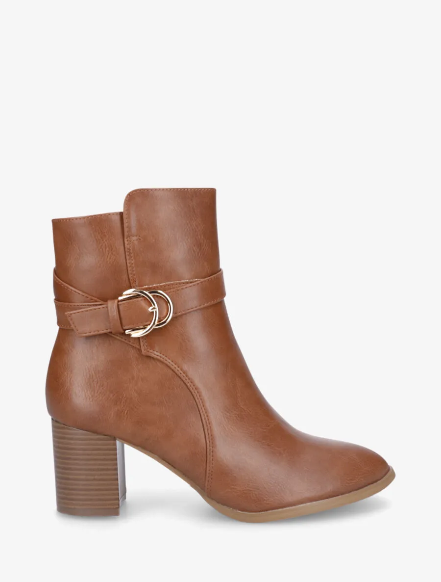 Bottines unies en simili