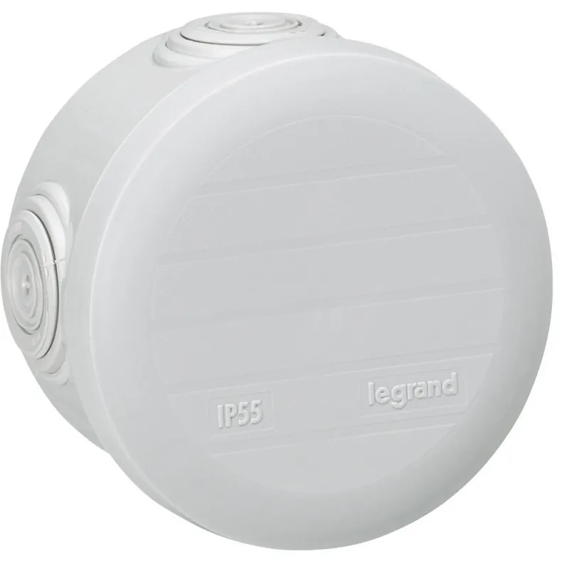 Boîte de dérivation ronde diamètre70mm, ép. 45mm fermeture par enclipsage gris (094514)