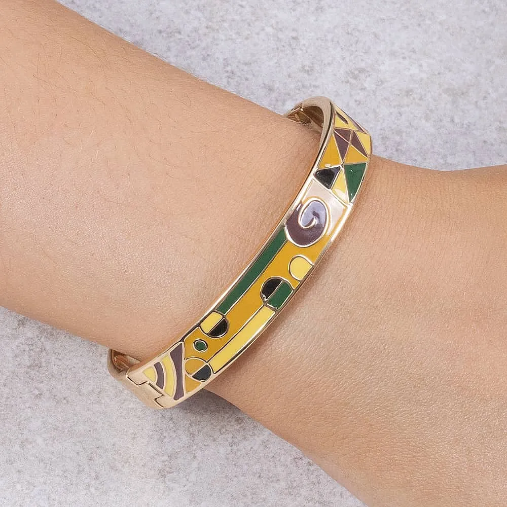 Bracelet en émail Klimt