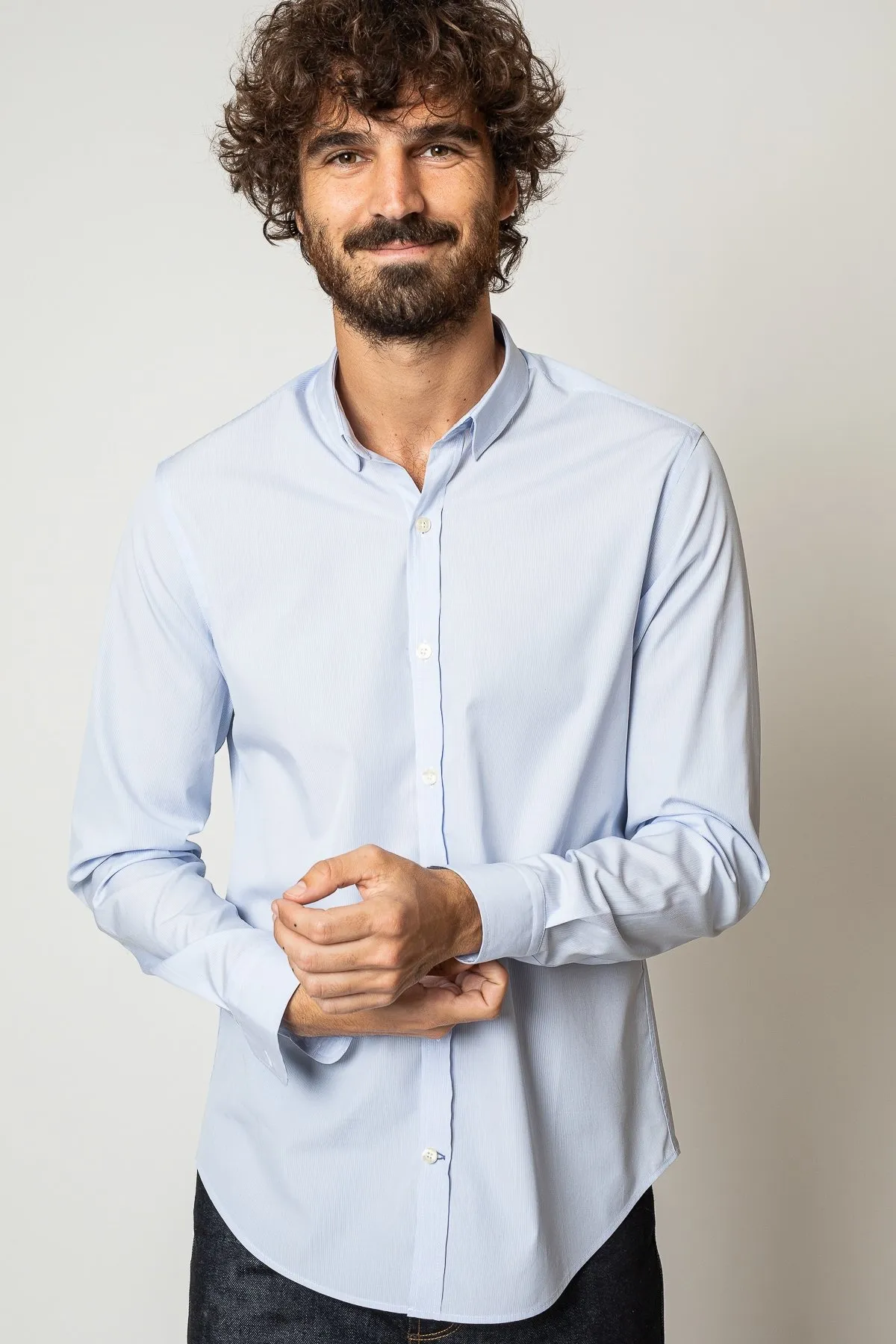 Chemise Tournoi Vassily| Chemise en coton | Mode homme | JAQK Taille S Couleur Bleu ciel