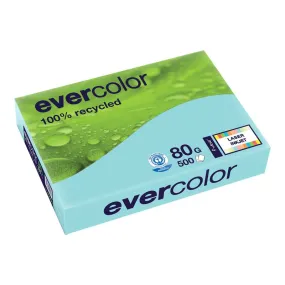 Clairefontaine Evercolor - Papier couleur recyclé - A4 (210 x 297 mm) - 80g/m² - Ramette de 500 feuilles - bleu