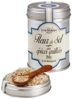 Cristaux de fleurs de sel aux épices grillées boite de 90g