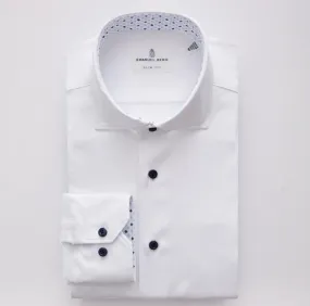 Emanuel Berg - Byron - Chemise manches longues unie Albini 4Flex - Modern Fit - Blanc
