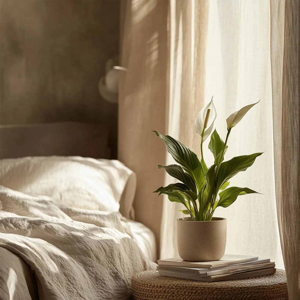 Fleur de lune - set de 2 - spathiphyllum 'lima' - hauteur 60-75cm - ⌀17cm