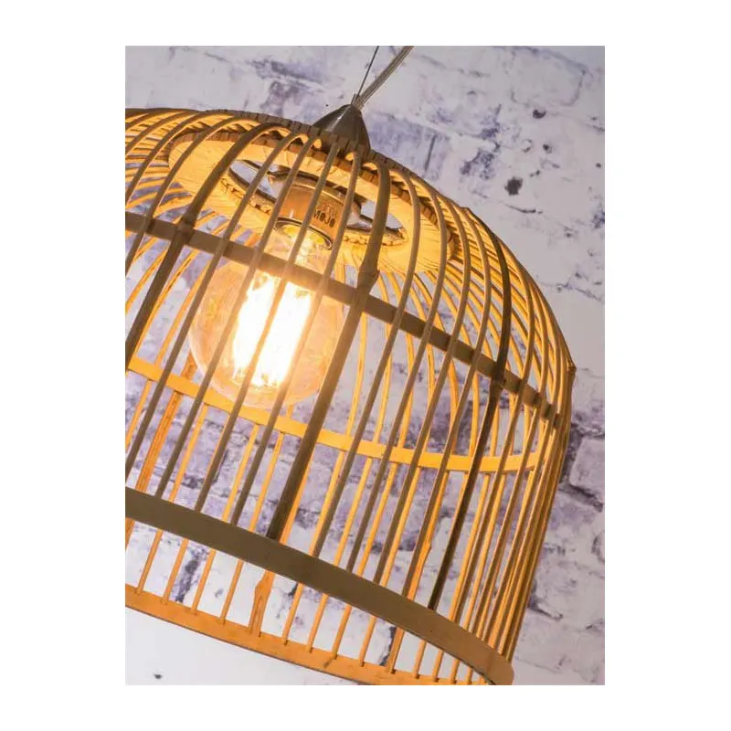 Grande suspension double en bambou