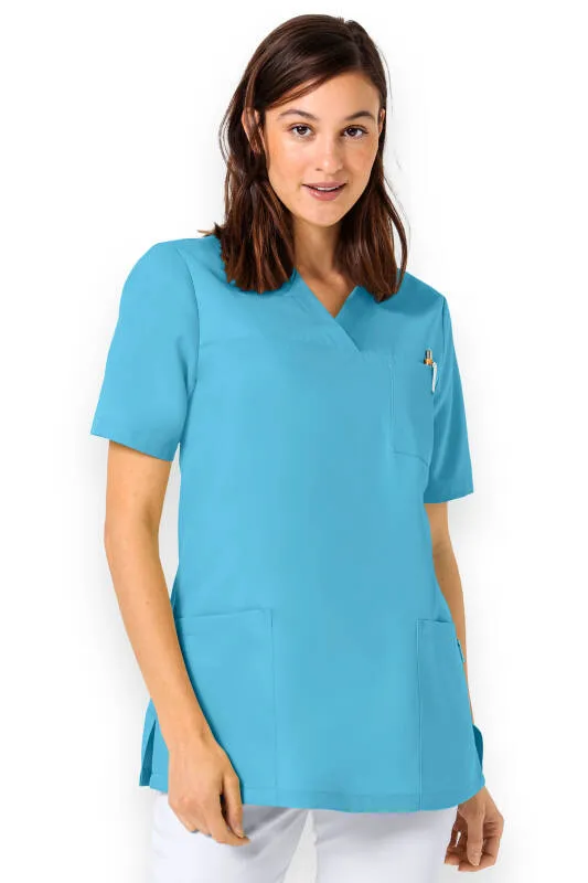 GREEN Tunique Femme - Décolleté V turquoise foncé