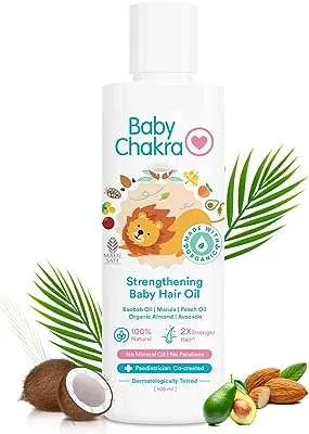 Huile fortifiante pour cheveux de bébé baby chakra 100 ml avec de l’huile de baobab et marula 