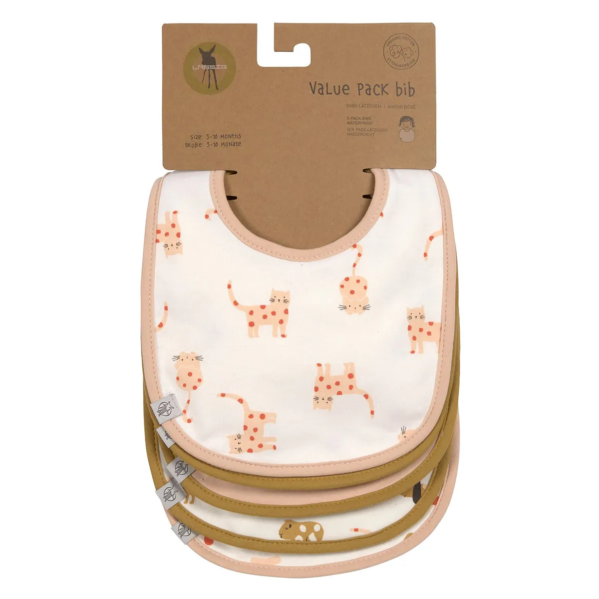 Lot de 5 Bavoirs Eponge Little Matey Orange Epicée - 3/18 Mois