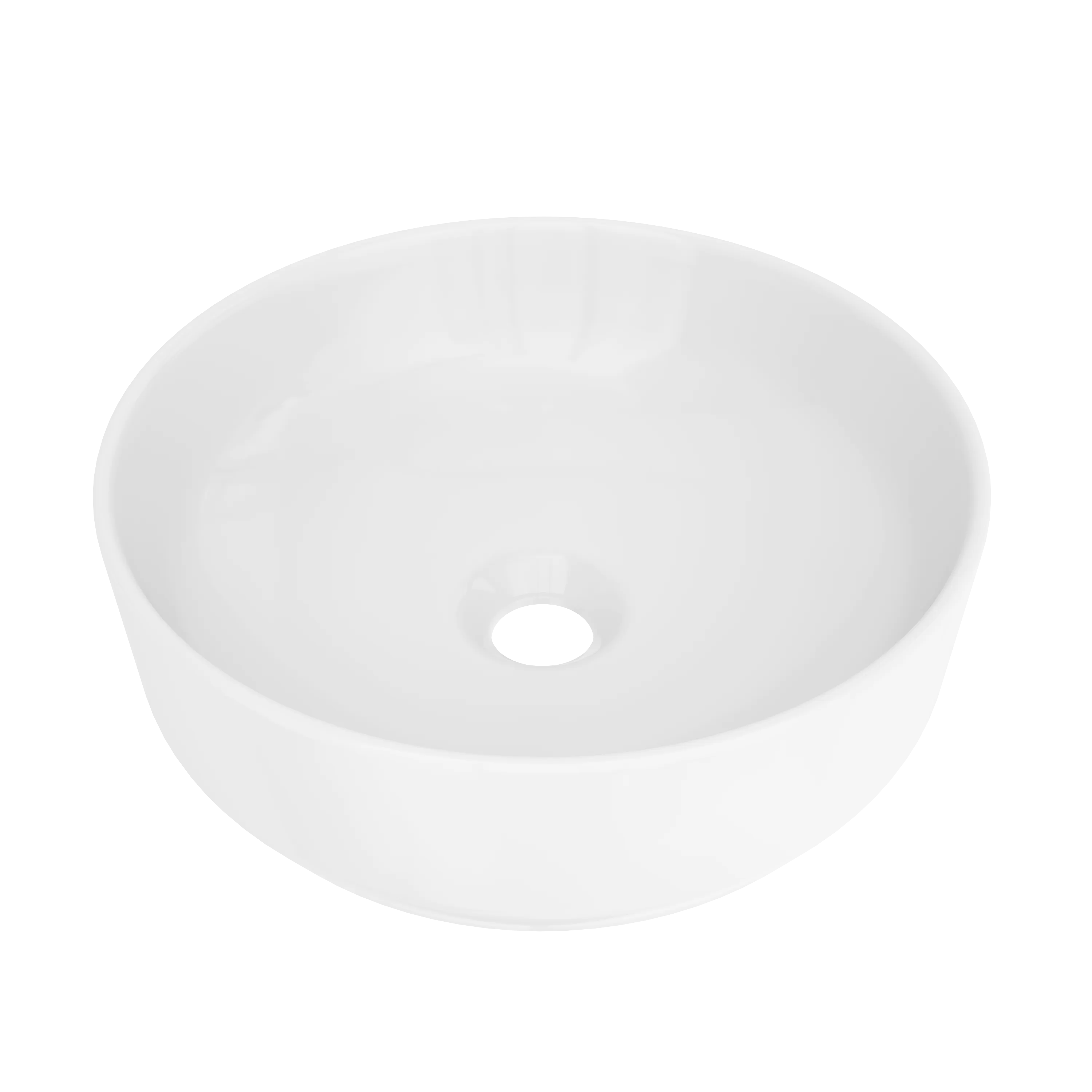 Luca Varess Perla vasque à poser porcelaine blanc brllant rond Ø 34 cm