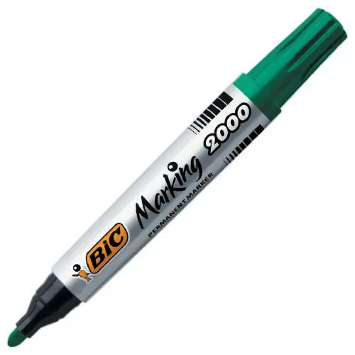 Marqueur Marking 2000 - Permanent - Pointe ogive - Vert - BIC