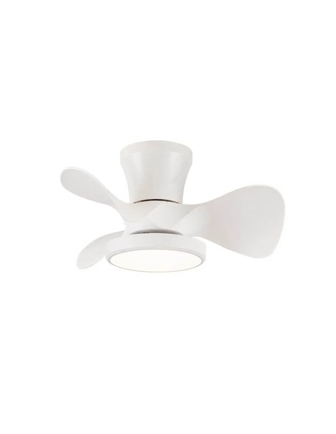 Petit ventilateur de plafond LED MOLL Blanc 20W | LéonLeds