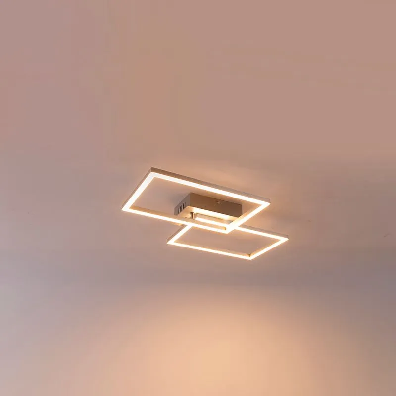 Plafonnier carré en acier dimmable en 3 étapes - PLAZAS NOVO