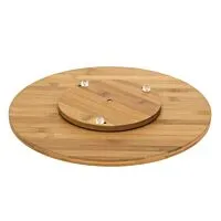 Planche De Service Rotative En Bambou - Marron
