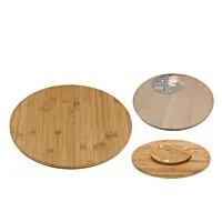 Planche De Service Rotative En Bambou - Marron