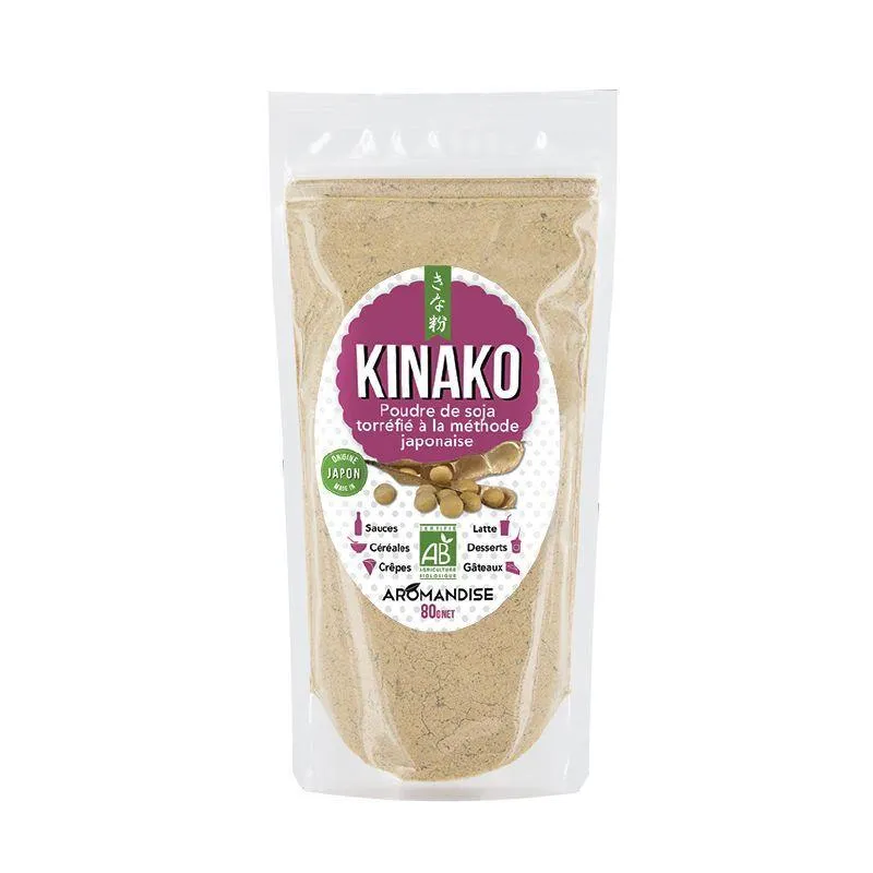 Poudre de soja torréfié biologique Kinako - 80 g Aromandise 