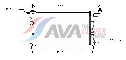 Radiateur, refroidissement du moteur AVA COOLING OLA2183 