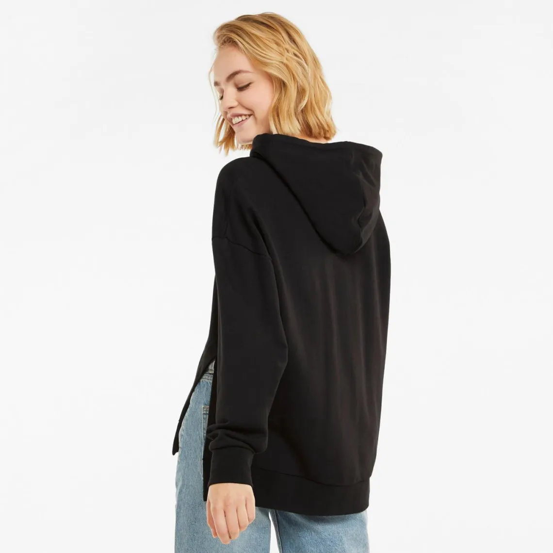 Sweatshirt à capuche Femme W Her Hdy Tr noir en coton | 3 Suisses