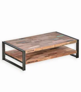 Table basse bois de bateau L 120 cm SAMBA