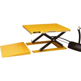 Table élévatrice  AY-2000-EMH - Profil bas + rampe - 400V - 2000 kg - AYERBE
