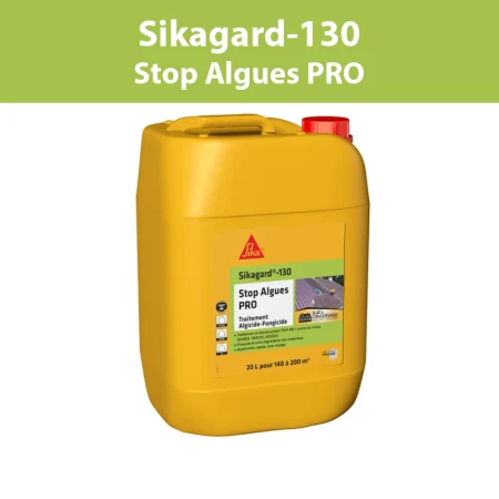 Traitement algicide et fongicide Sikagard-130 Stop Algues Pro SIKA