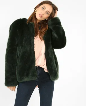 veste fausse fourrure femme