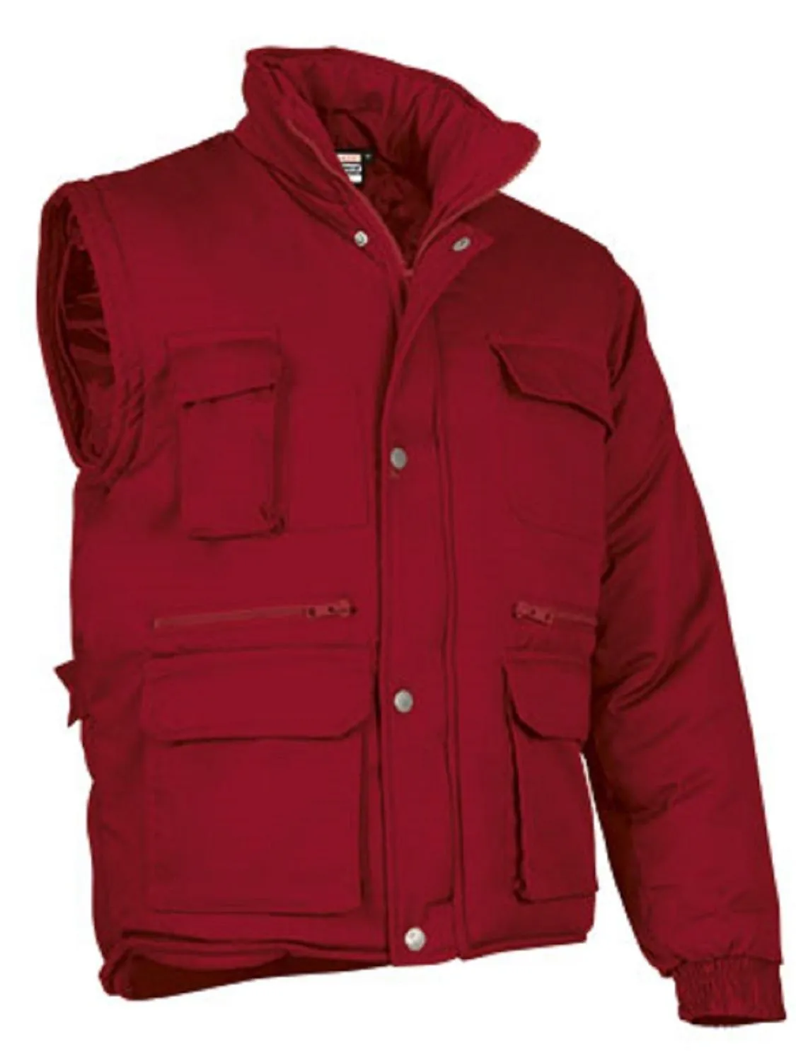 Veste matelassée manches amovibles - Homme - REF MIRACLE - rouge 