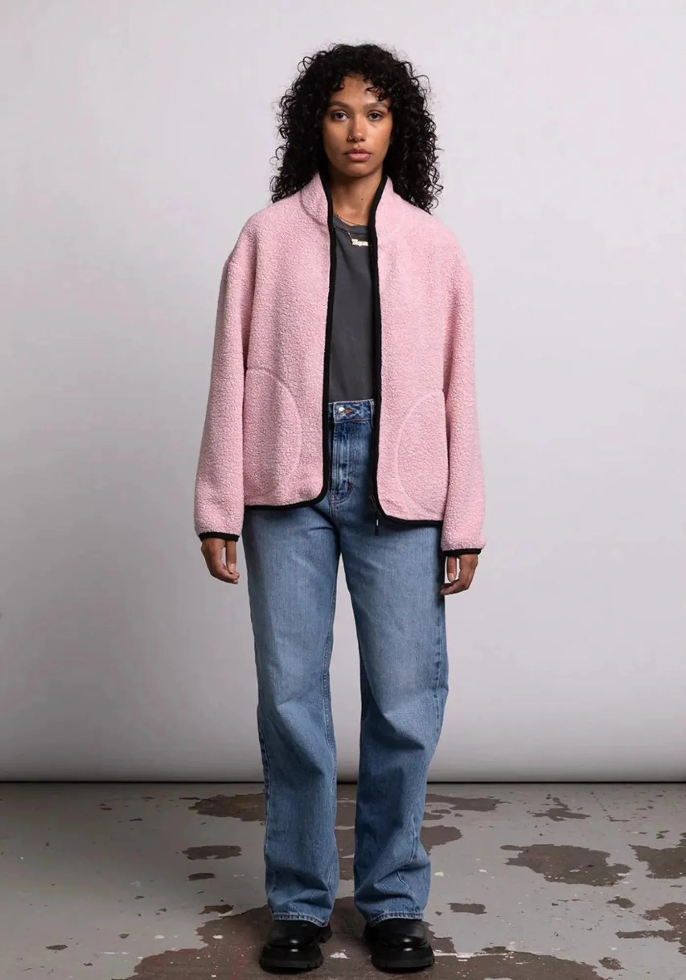 Veste Sherpa unisexe Kanga rose